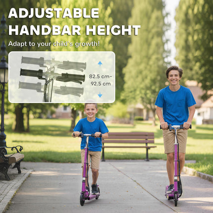 Foldable Electric Kids Scooter, Ride-on for Ages 7-14 Years, Purple
