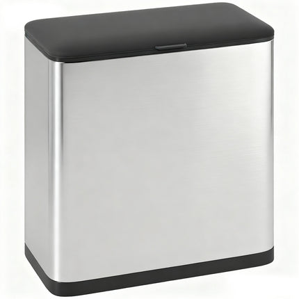 8L Hanging Kitchen Bin, Rubbish bin with Lid and Removable Inner Bucket for Under Cabinet Door, Under Sink, Office