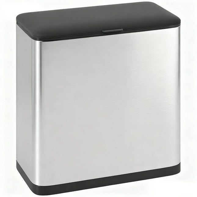 8L Hanging Kitchen Bin, Rubbish bin with Lid and Removable Inner Bucket for Under Cabinet Door, Under Sink, Office
