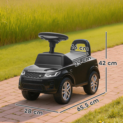 Land Rover Licensed Toddler Ride on Car with Horn, Engine Sounds, Under-Seat Storage, for 18-36 Months, Black