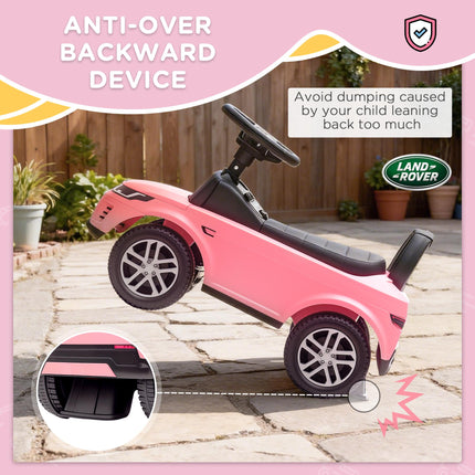 Land Rover Licensed Toddler Ride on Car with Horn, Engine Sounds, Under-Seat Storage, for 18-36 Months, Pink