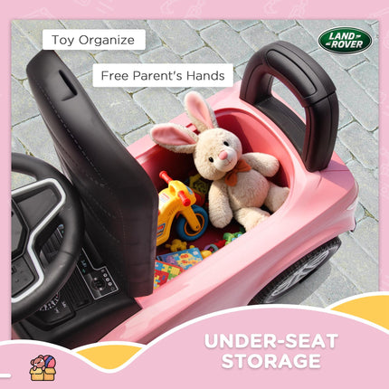 Land Rover Licensed Toddler Ride on Car with Horn, Engine Sounds, Under-Seat Storage, for 18-36 Months, Pink