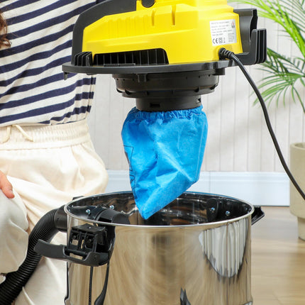 Wet and Dry Vacuum Cleaner, 1200W 20L Wet & Dry Vacuum Cleaner w/ Blower, Triple Filters for Workshop, Home, Carpet