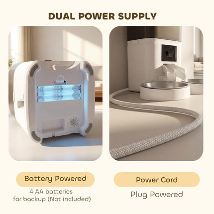 Automatic Cat Feeder for 2 Cats with HD Camera，2.4G & 5G WiFi Pet Food Dispenser 6L APP Control