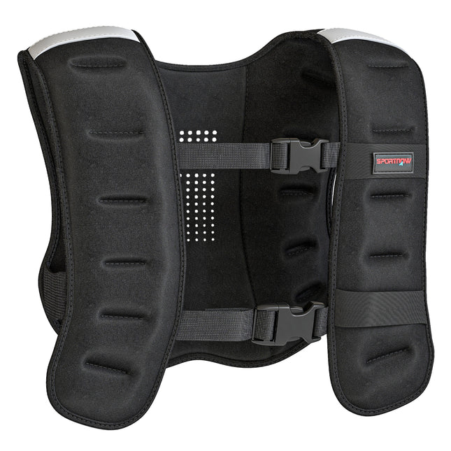 Weighted Vest, 5 kg Weight Vest with Adjustable Straps, Reflective Strips, Black