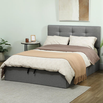 5ft King Ottoman Bed with Gas Lift Storage - Grey