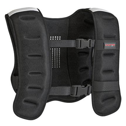 Weighted Vest, 10 kg Weight Vest with Adjustable Straps, Reflective Strips, Black