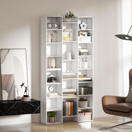 21-Compartment Bookshelf - White