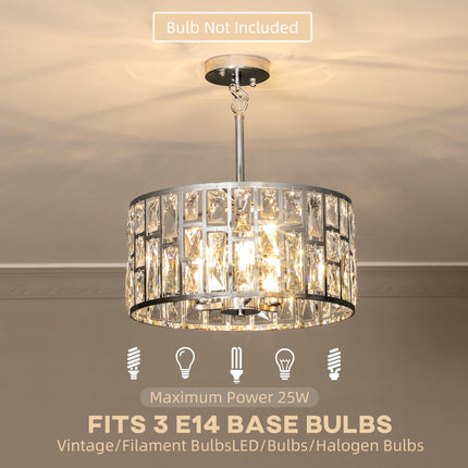 72 Glass Crystallite Chandelier - Silver-Tone