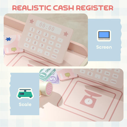 Kids Grocery Store, Children Supermarket Playset with Cash Register, Vending Mac