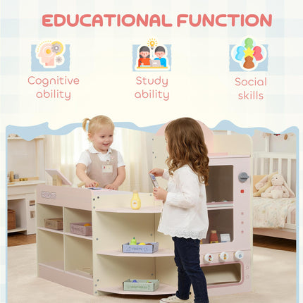 Kids Grocery Store, Children Supermarket Playset with Cash Register, Vending Mac