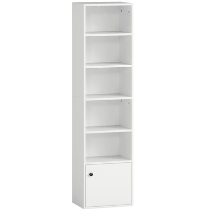 6-Tier 156 cm Tall Bookcase - White