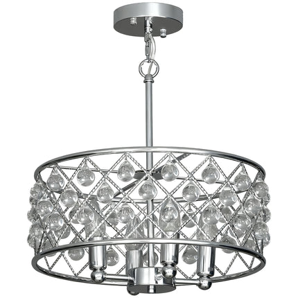 51 Crystallite Four-Bulb Chandelier - Silver-Tone