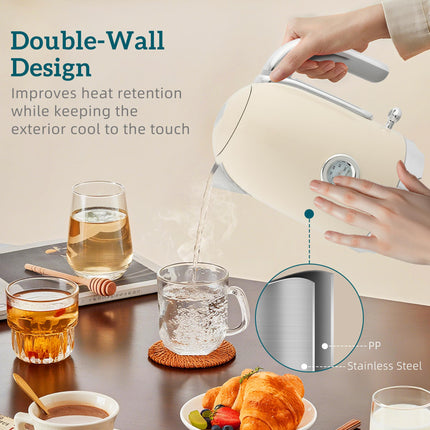 Retro Toaster and Kettle Set - Cream