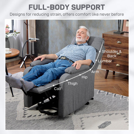 Electric Rise/Recline Armchair, with Reading Light - Grey