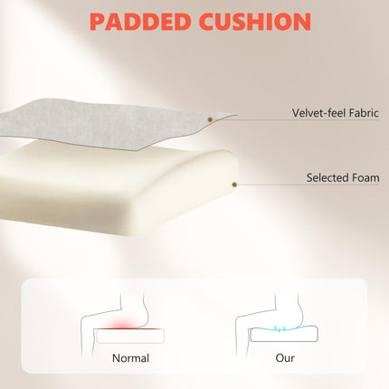 Office Chair with 6-point Vibration Massage and Heat, Fabric Desk Chair with Foo