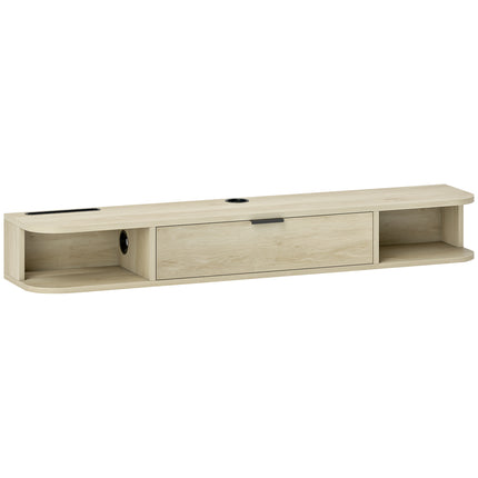 120 cm Floating TV Unit for TVs up to 50 Inch - Natural