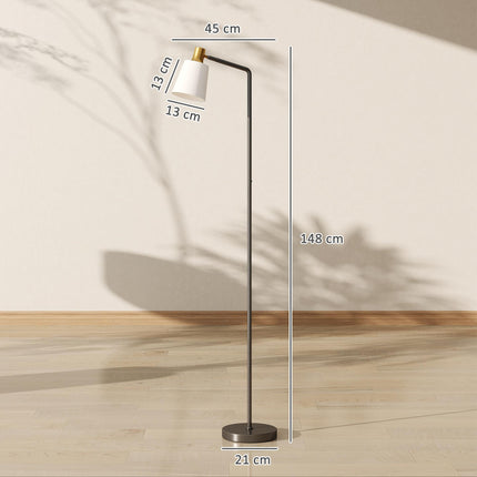 Floor Lamp with 350° Rotatable Head, Modern Standing Lamp with 3000K/4000K/6500K Colour Temperatures for Living Room Bedroom Office, Black
