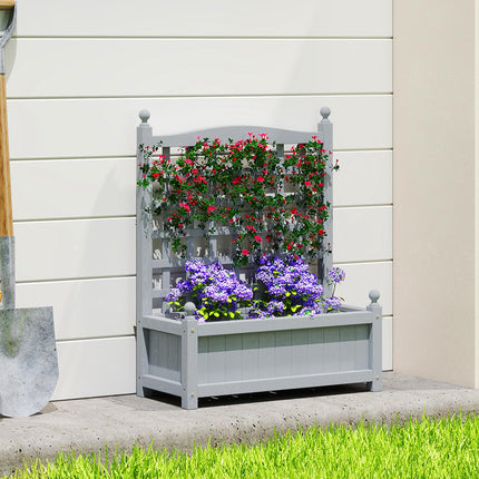 Garden Planters with Trellis for Climbing Vines, Wood Raised Beds for Garden, Planters With Trellis For Climbing Vines Wood Raised Beds For Garden Fl