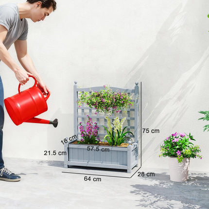 Garden Planters with Trellis for Climbing Vines, Wood Raised Beds for Garden, Planters With Trellis For Climbing Vines Wood Raised Beds For Garden Fl