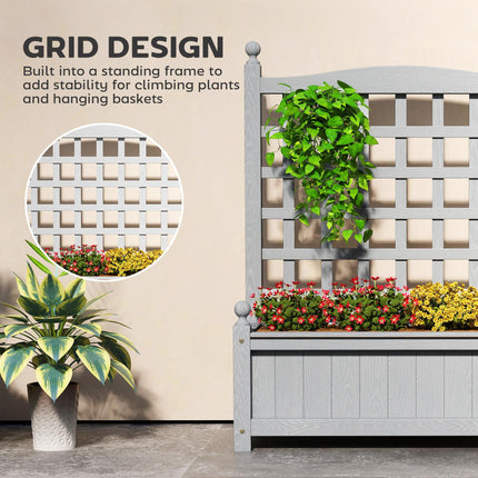 Garden Planters with Trellis for Climbing Vines, Wood Raised Beds for Garden, Planters With Trellis For Climbing Vines Wood Raised Beds For Garden Fl