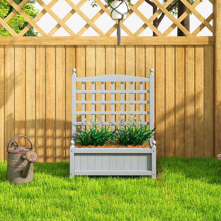 Garden Planters with Trellis for Climbing Vines, Wood Raised Beds for Garden, Planters With Trellis For Climbing Vines Wood Raised Beds For Garden Fl