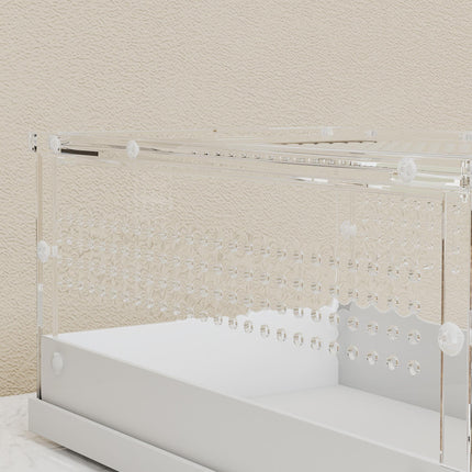 Acrylic Reptile Terrarium with Top Sliding Door, Vents, for Snake, Frog, Spider, Gecko, Tarantula, 30 x 20 x 15 cm