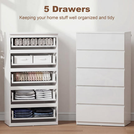 Chest of Drawers, 5-Drawer Storage Cabinets, Modern Dresser, Storage Drawer Unit