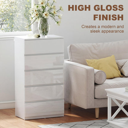 Chest of Drawers, 5-Drawer Storage Cabinets, Modern Dresser, Storage Drawer Unit