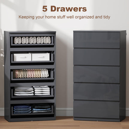 Chest of Drawers, 5-Drawer Storage Cabinets, Modern Dresser, Storage Drawer Unit
