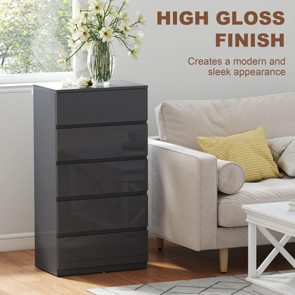 Chest of Drawers, 5-Drawer Storage Cabinets, Modern Dresser, Storage Drawer Unit