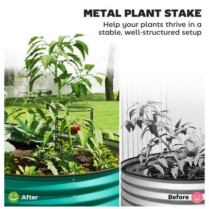 Set of Two 150 x 60cm Steel Planters - Green