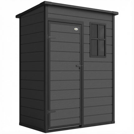 5' x 3' Garden Shed with Floor, Outdoor Storage Shed with Lockable Door, Window