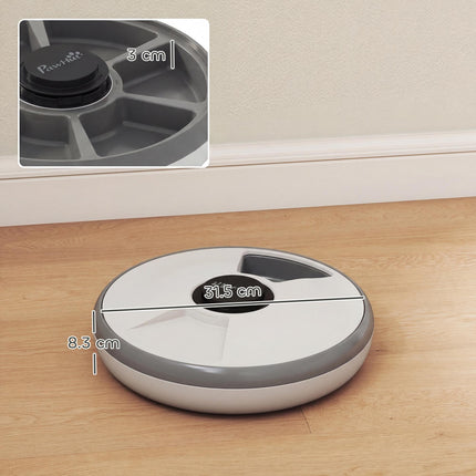 Automatic Cat Feeder Programmable Timer for Dry Wet Food Cat Food Dispenser with Ice Pack for 6 Meals