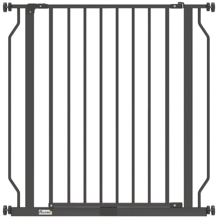 Extra Wide Dog Gate, with Door Pressure, for Doorways, Hallways, Staircases - Black
