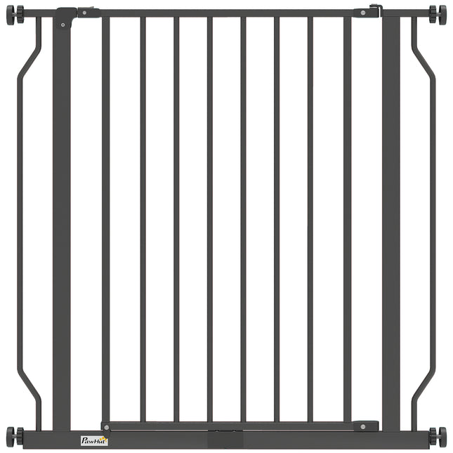 Extra Wide Dog Gate, with Door Pressure, for Doorways, Hallways, Staircases - Black