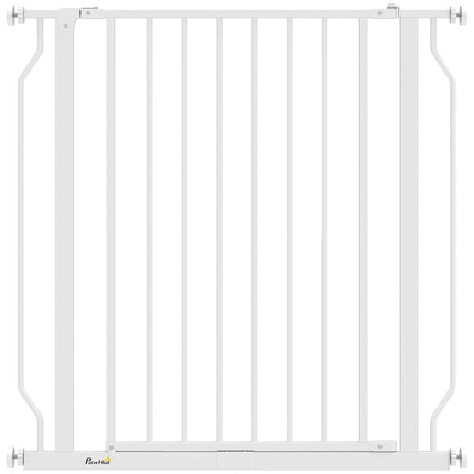 Extra Wide Dog Gate, with Door Pressure, for Doorways, Hallways, Staircases - White