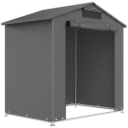 6 x 4 ft Outdoor Garden Storage Shed, Waterproof Bike Tent with Vent and Roll-Up