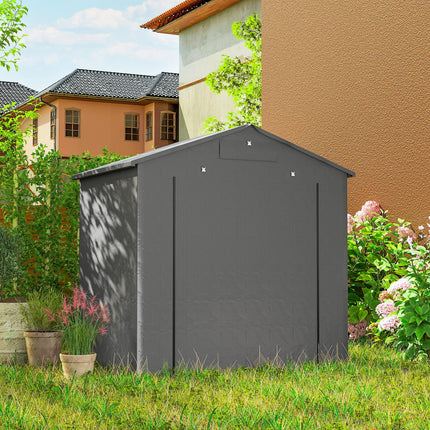 6 x 4 ft Outdoor Garden Storage Shed, Waterproof Bike Tent with Vent and Roll-Up