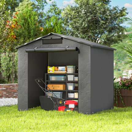 6 x 4 ft Outdoor Garden Storage Shed, Waterproof Bike Tent with Vent and Roll-Up