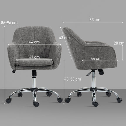 Snow Flannel Office Chair - Grey