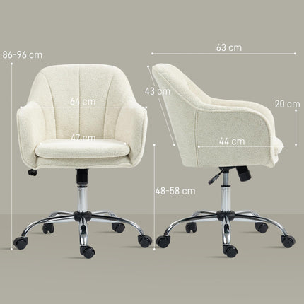 Snow Flannel Office Chair - Beige