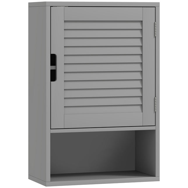 Bathroom Cabinet, Wall Mounted Storage Cabinet with Adjustable Shelves, 40 x 20 x 60 cm, Grey