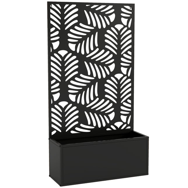 Metal Garden Bed for Garden with Trellis, Wall Mounted or Freestanding Raised Pl
