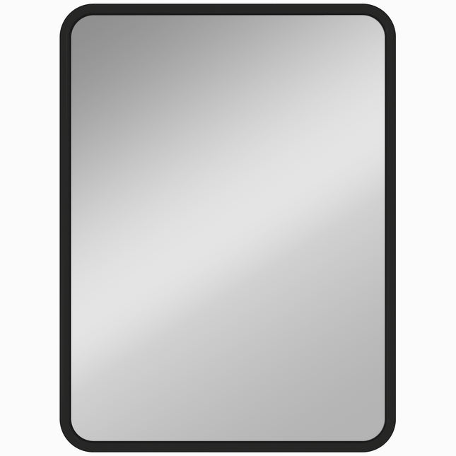 Rectangular Wall Mirror with HD Glass - Black