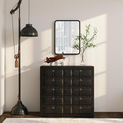 Rectangular Wall Mirror with HD Glass - Black
