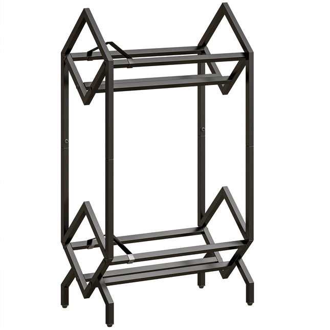 50 CD Storage Rack, 2-Tier Metal CD Storage Unit, Free Standing, Easy to Assemble, Black