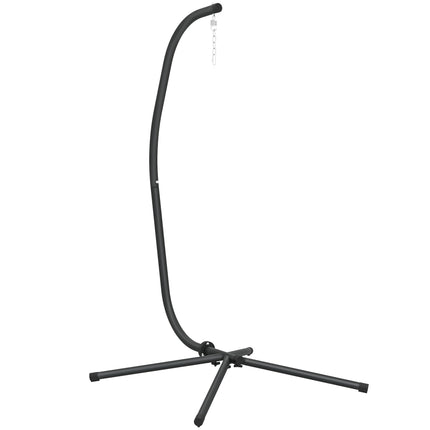 Hanging Egg Chair Stand Only, Hammock Chair C-Stand with Hanging Chain, Black