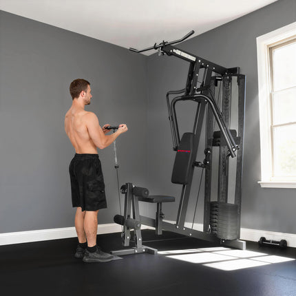 Multi Gym with Adjustable Seat and Back, All in One Home Gym Machine with 45kg Weight Stack for Full Body Strength Training