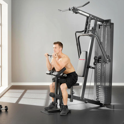 Multi Gym with Adjustable Seat and Back, All in One Home Gym Machine with 45kg Weight Stack for Full Body Strength Training